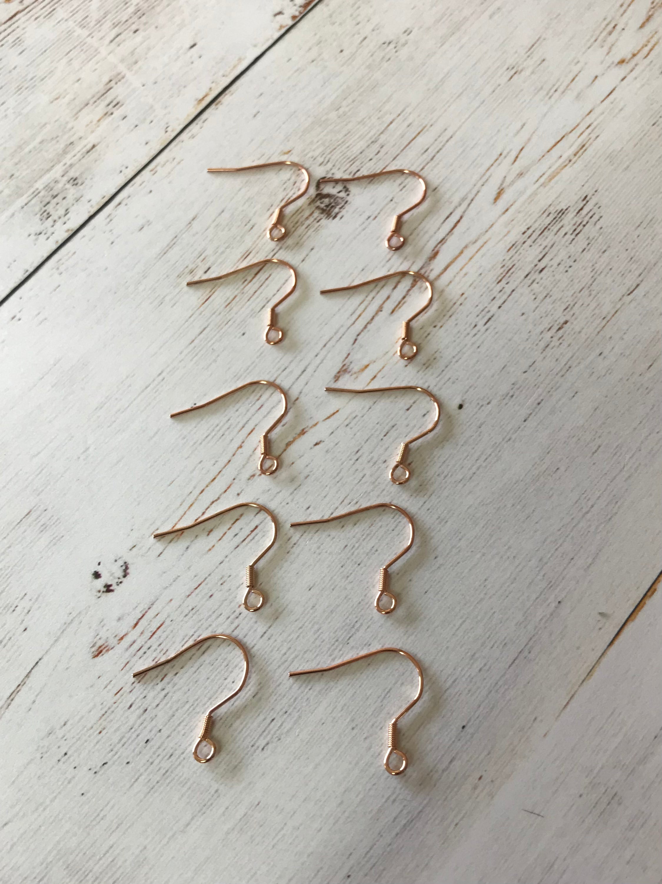 304 Stainless Steel - Rose Gold Earring Hooks (5 PAIRS)