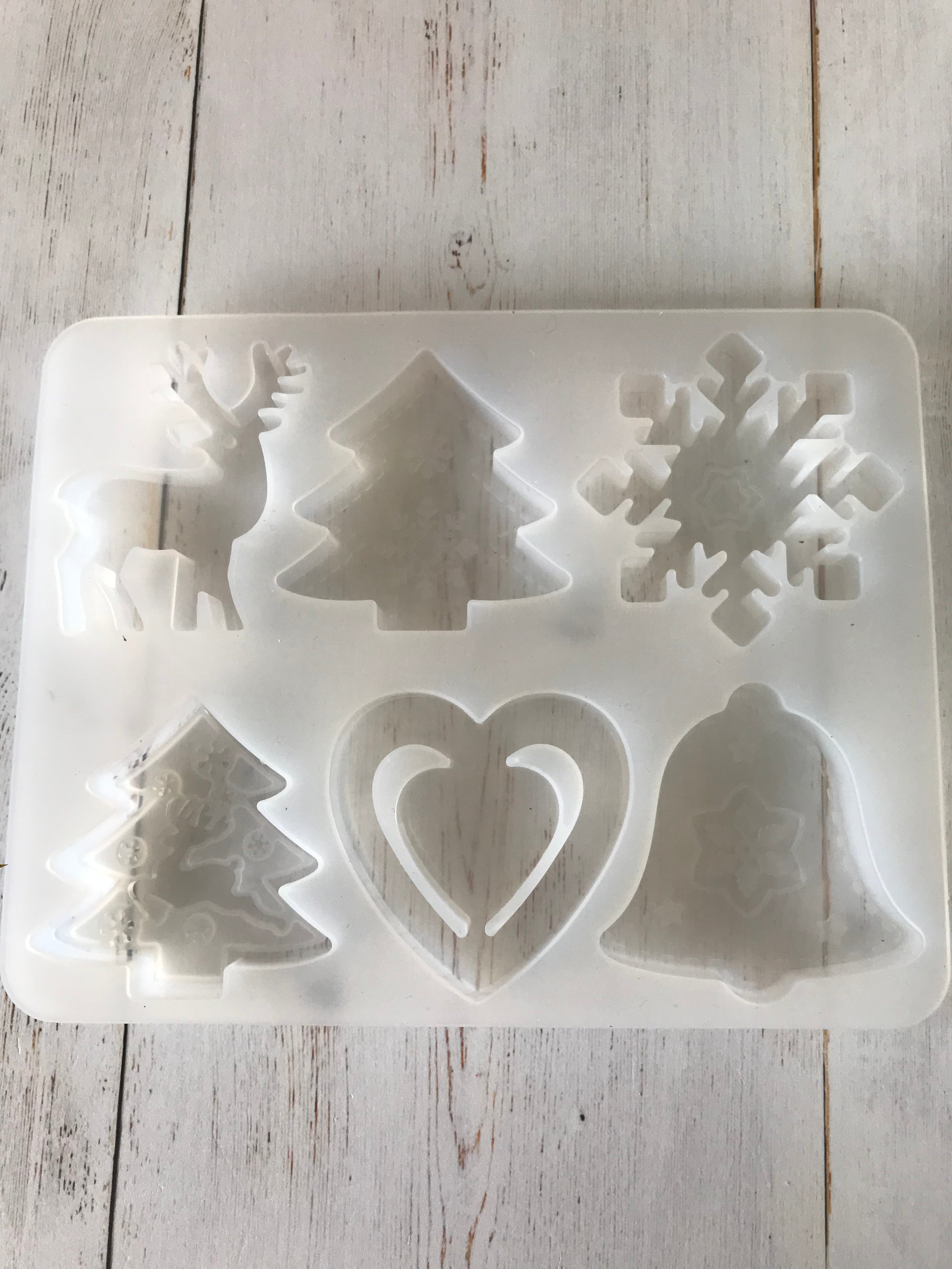 Christmas Silicone Mould - Deep (6 shapes)
