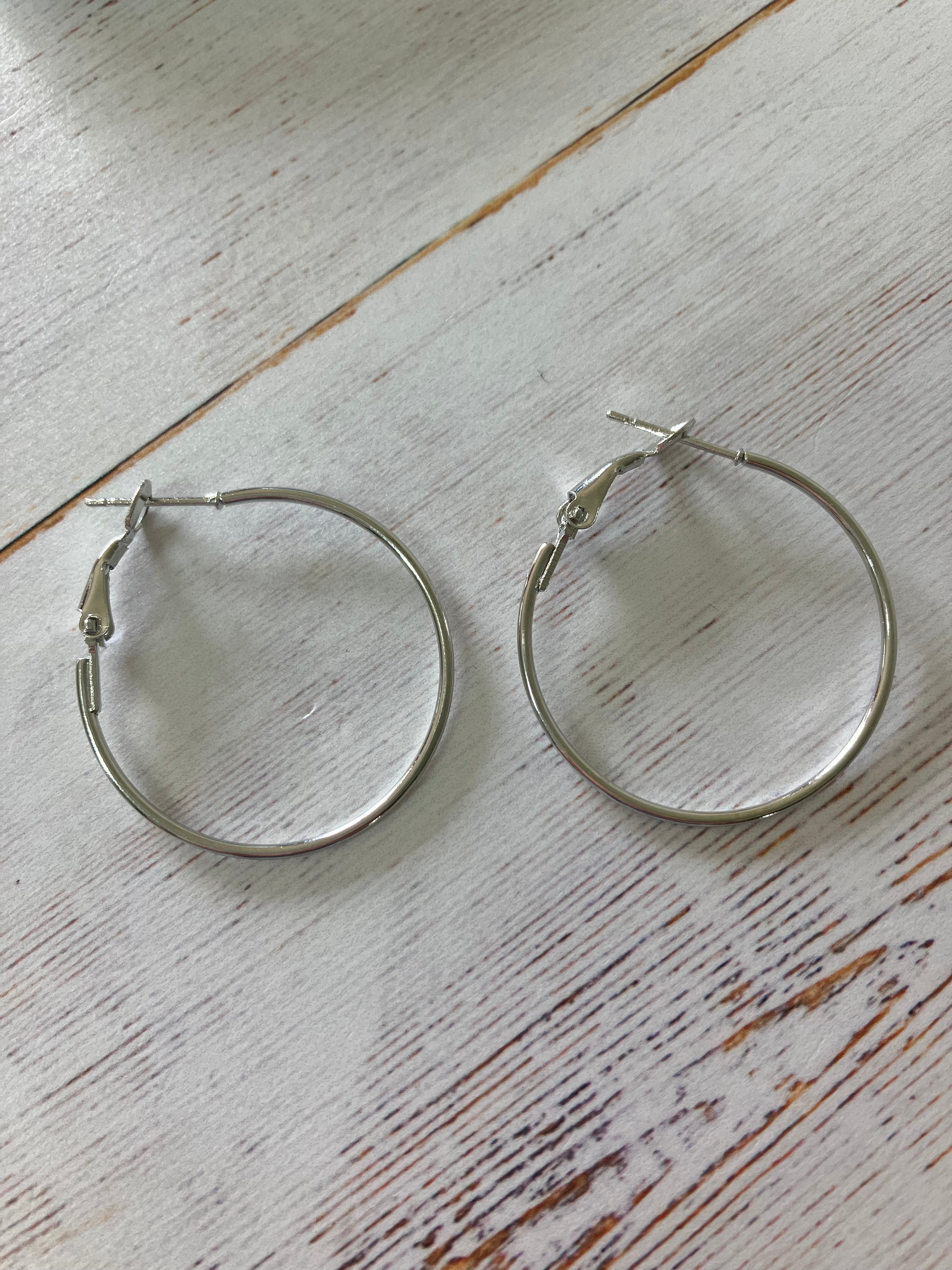 Silver Hoop Earings (Sold Pair)