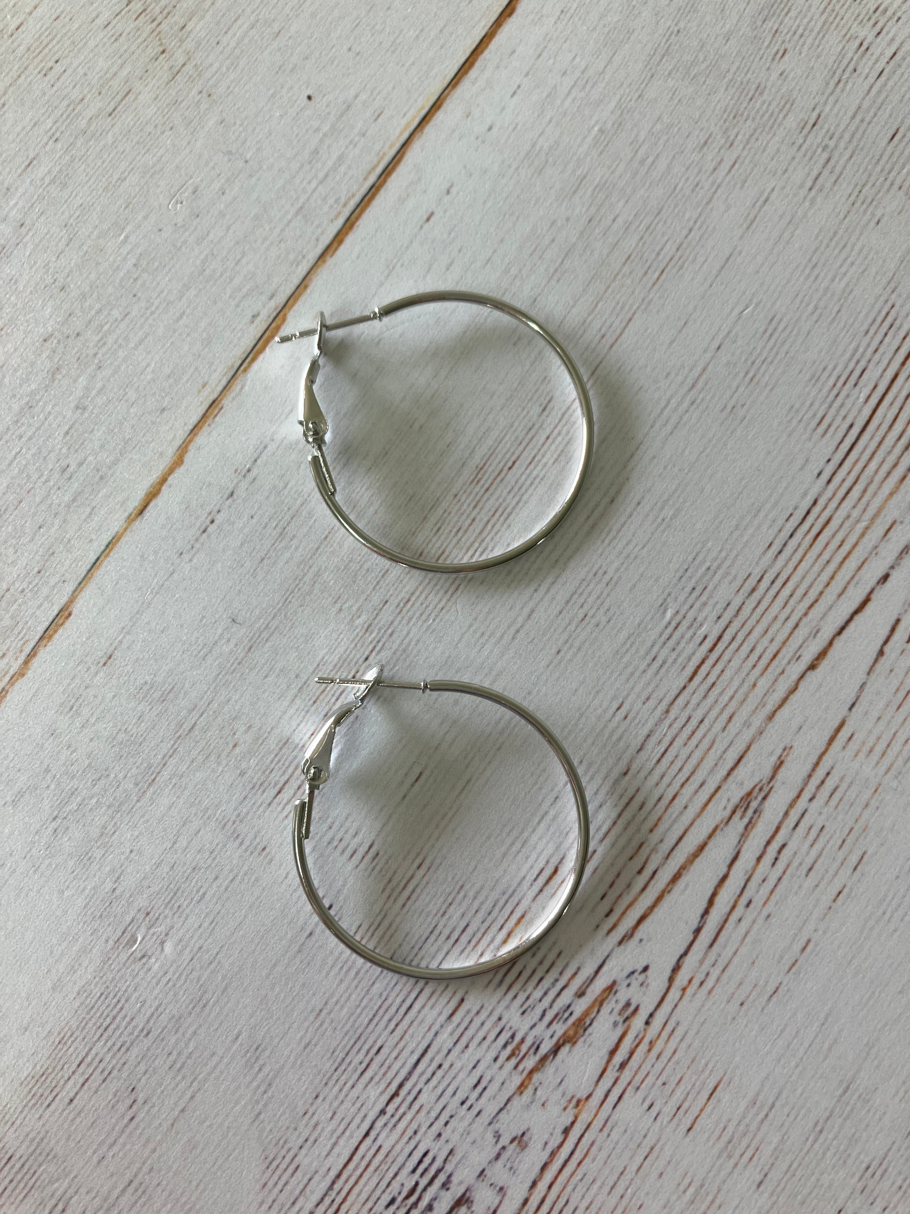Silver Hoop Earings (Sold Pair)