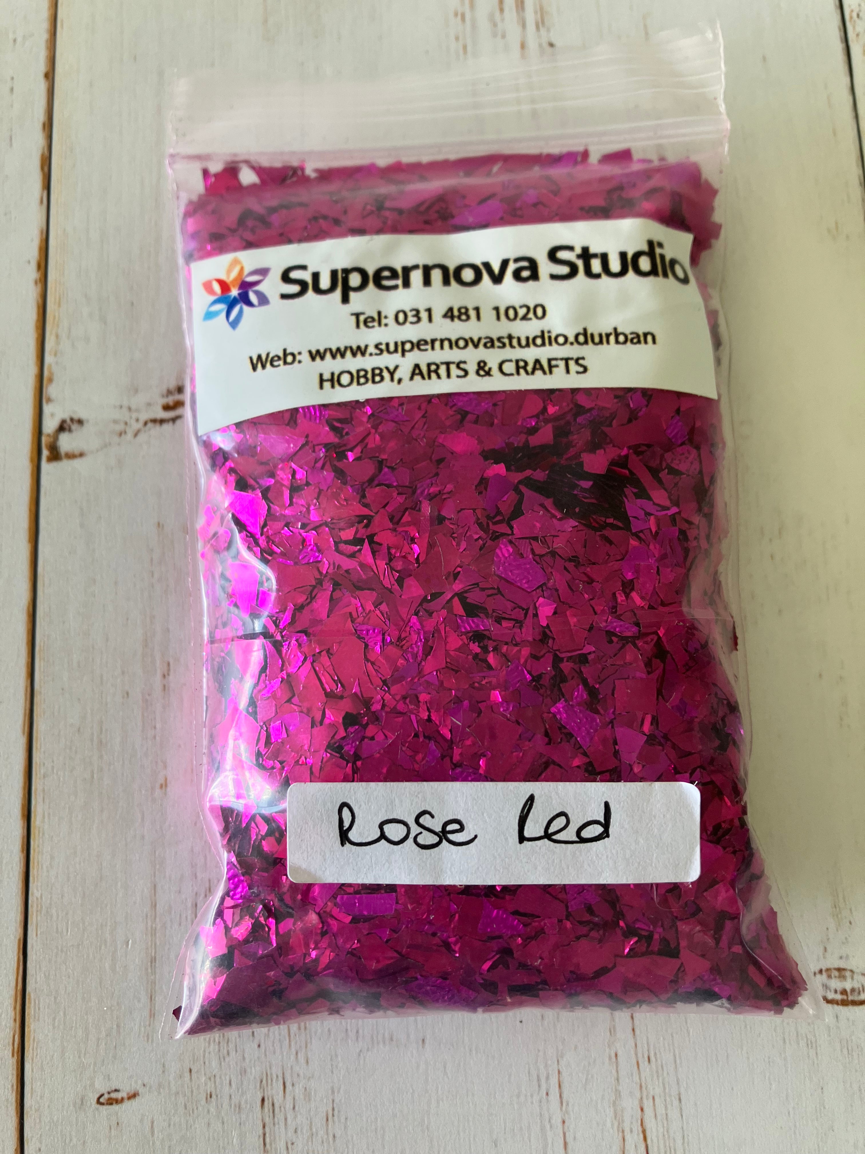Rose Red - Shell Flakes for Resin - +/- 30 grams
