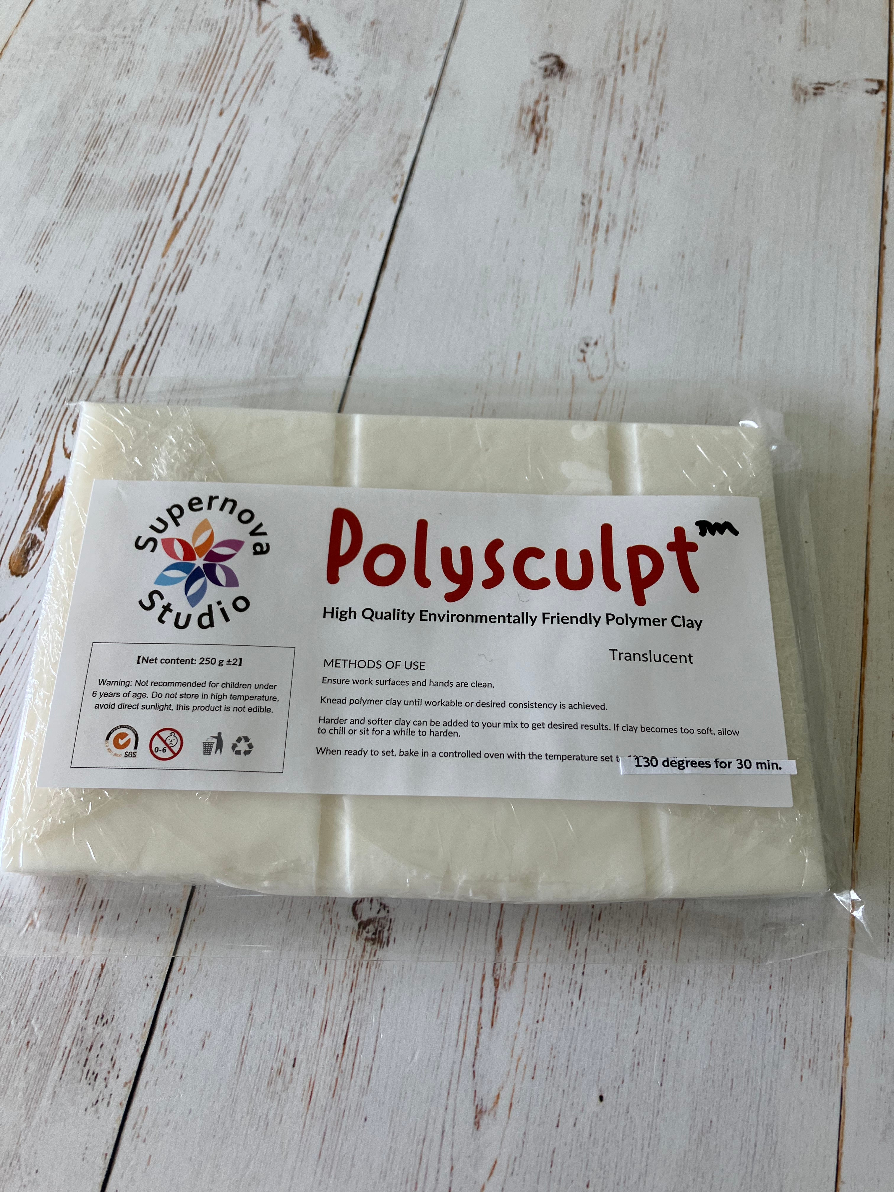 Translucent Polysculpt ™ Polymer Clay -  250g (BAKES LIKE RUBBER !!)