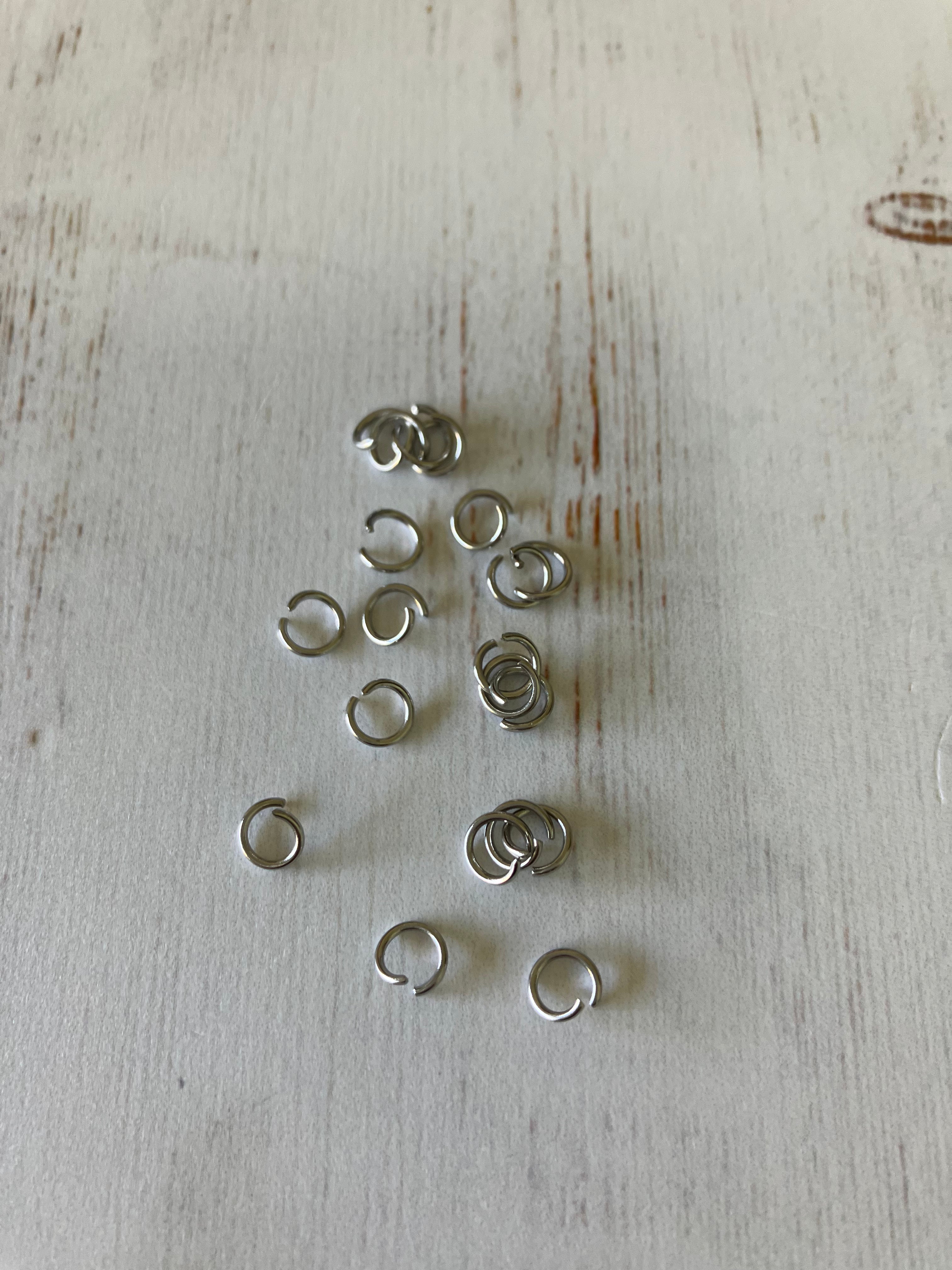 Steel Jump Rings (0.7x5mm) (10 Pairs)