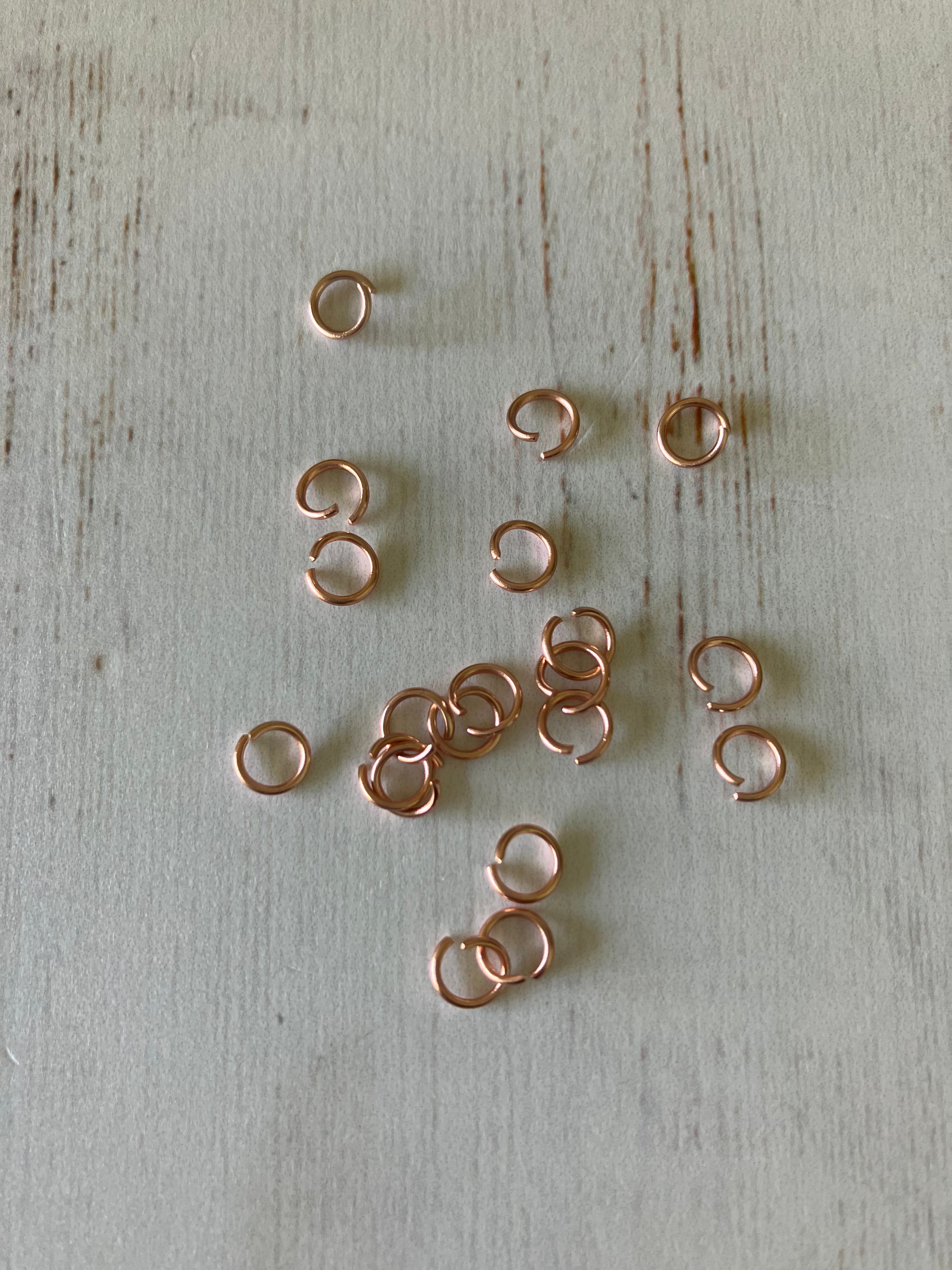 Rose Gold Jump Rings (0.7x5mm) (20 Pairs)