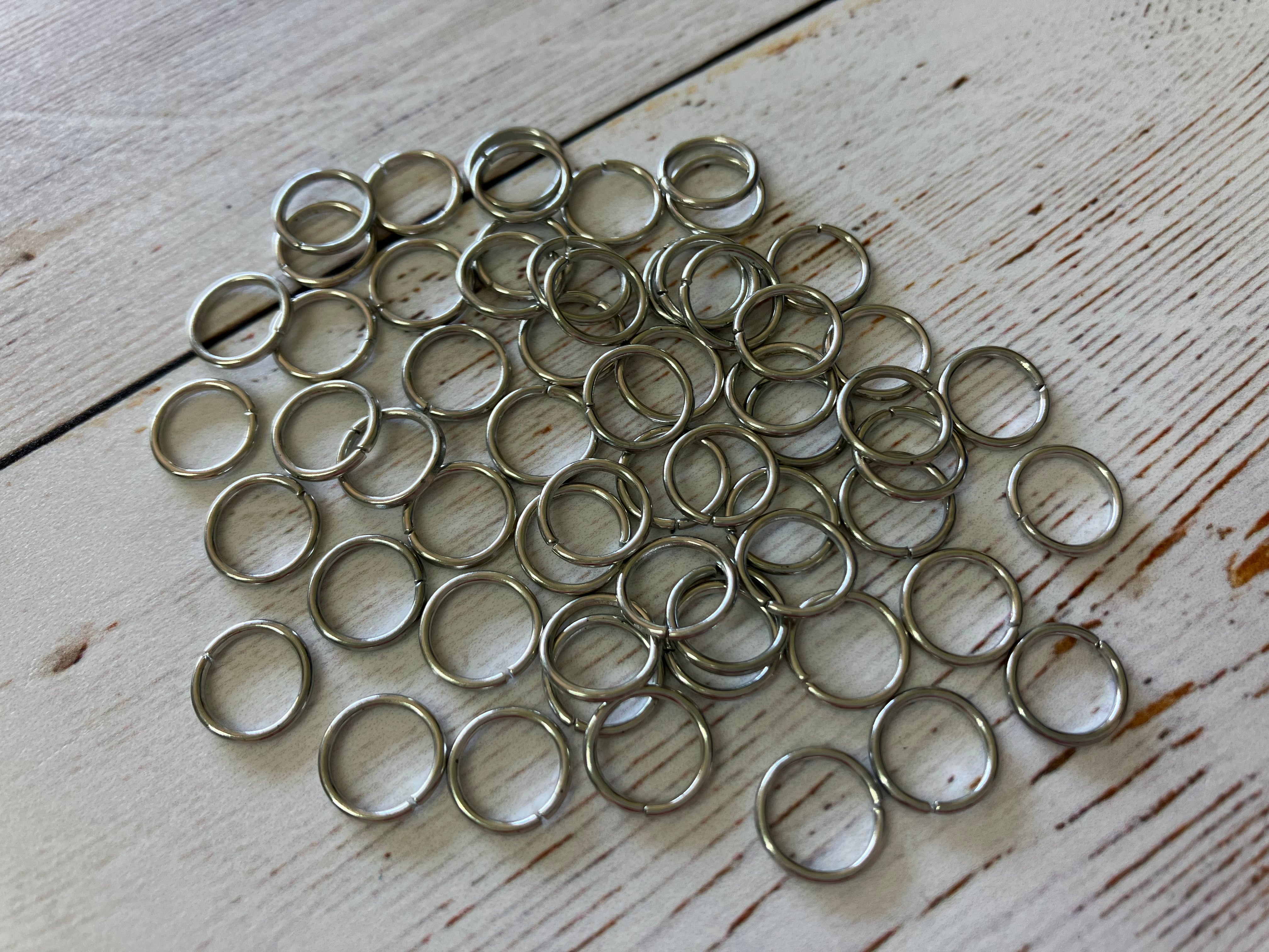 Jump Rings 8 mm - Silver - (60 rings)