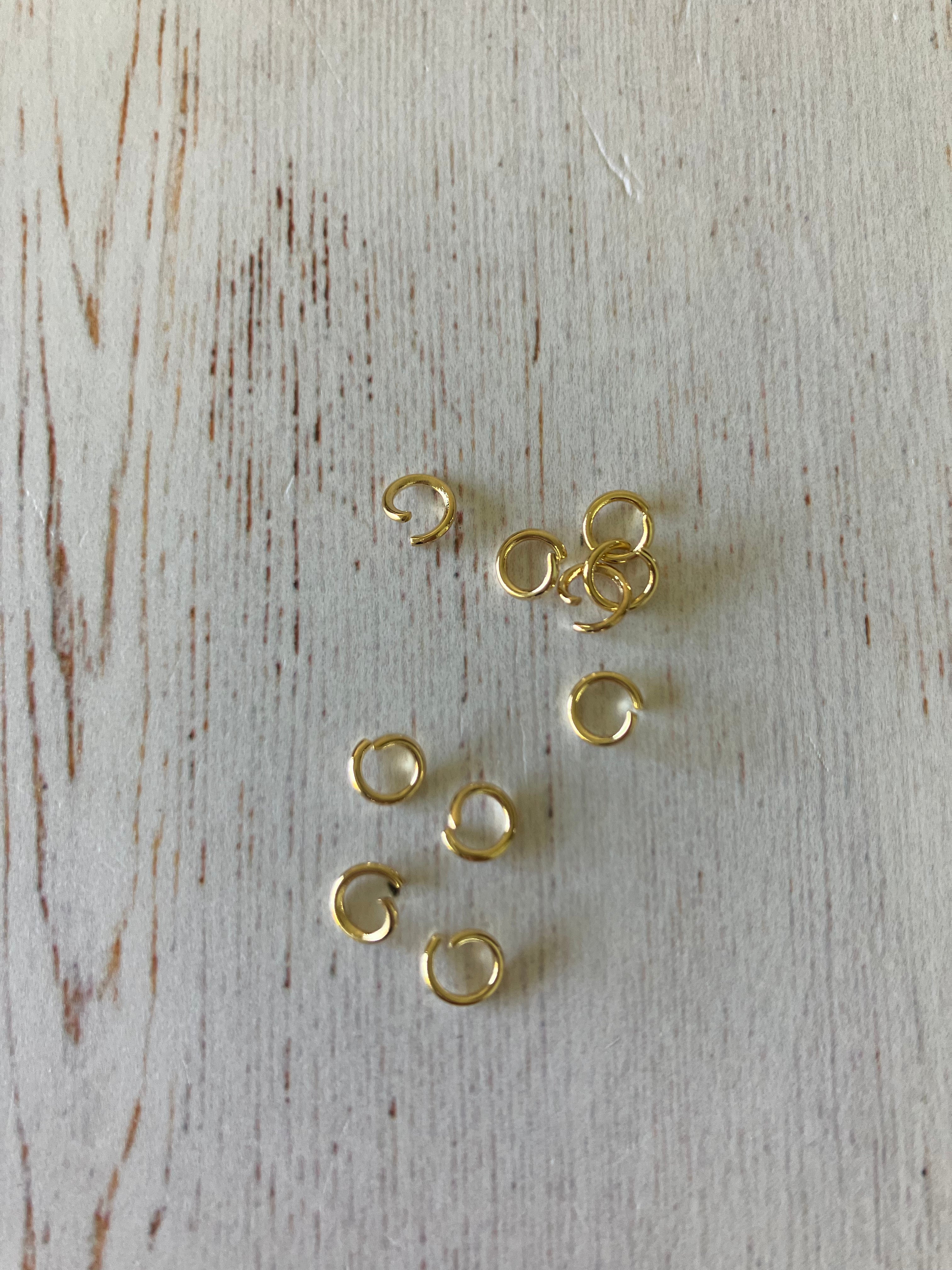 304 Stainless Steel Golden Open Jump Rings (5x0.8mm) (5 Pairs)