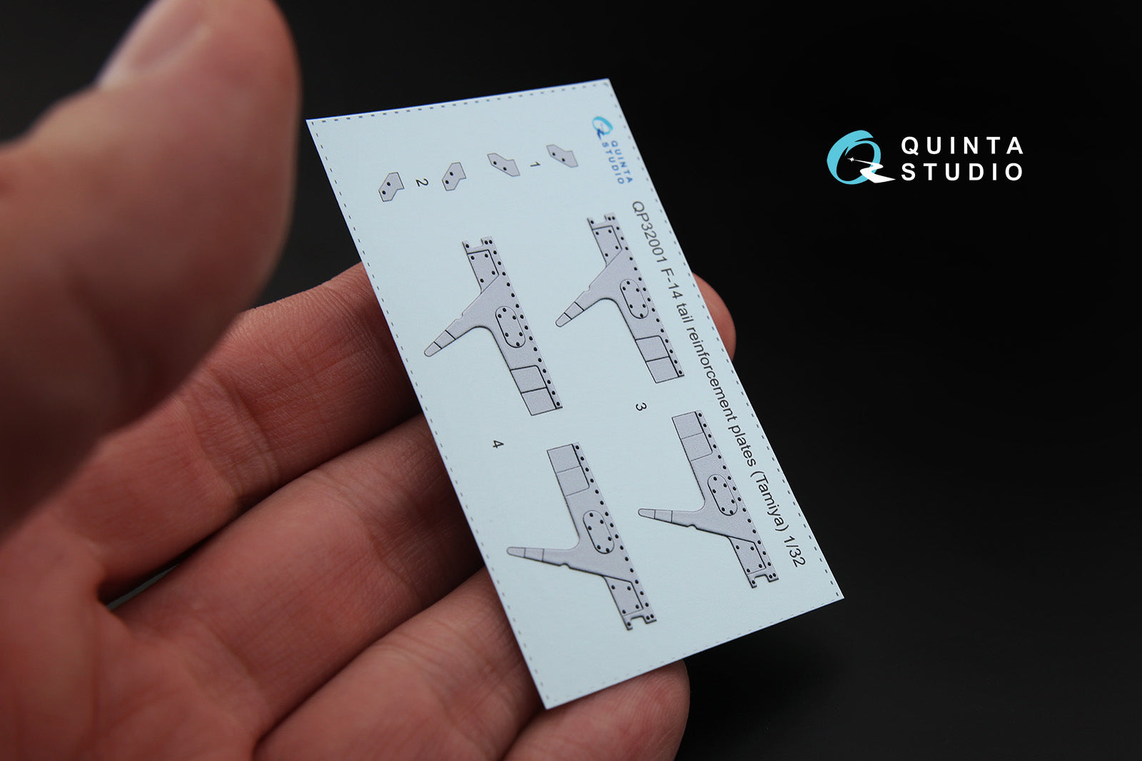 Quinta Studio - 1/32 F-14 tail reinforcement plates QP32001 for Tamiya kit