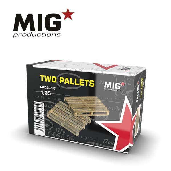 MP35-267 - Two miniature wooden pallets 1:35