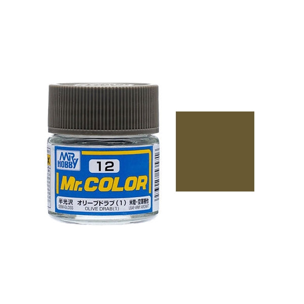 Mr. Color 12  - Olive Drab 1 (Semi-Gloss)