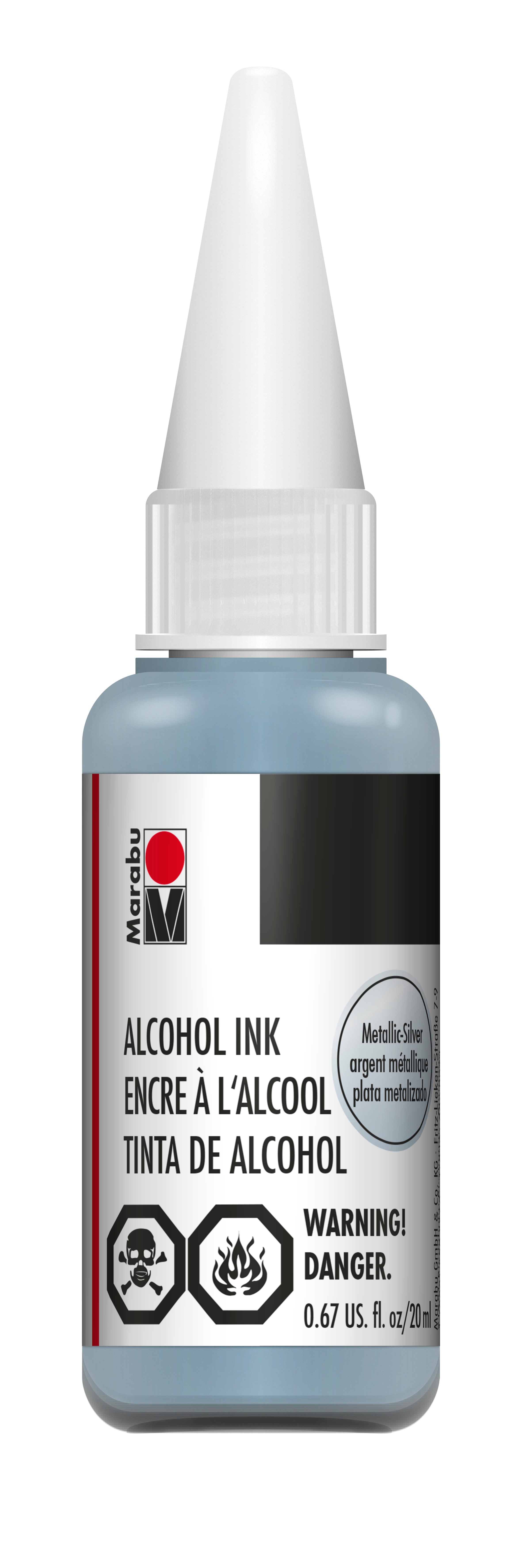 Marabu Alcohol Ink 20 ml -  METALLIC SILVER