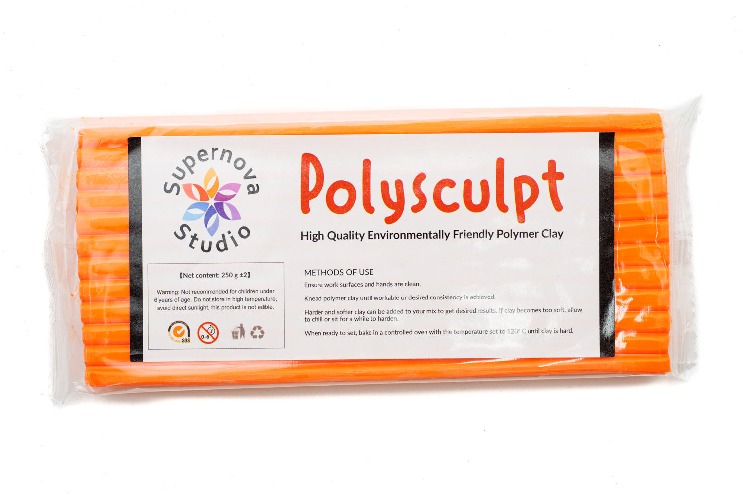 Naartjie Orange Polysculpt™ Polymer Clay -  250g