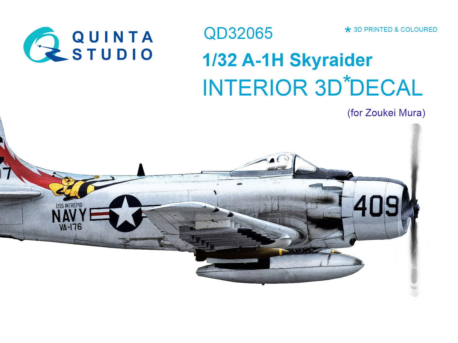 Quinta Studio - 1/32 A-1H Skyraider QD32065 for ZM SWS kit