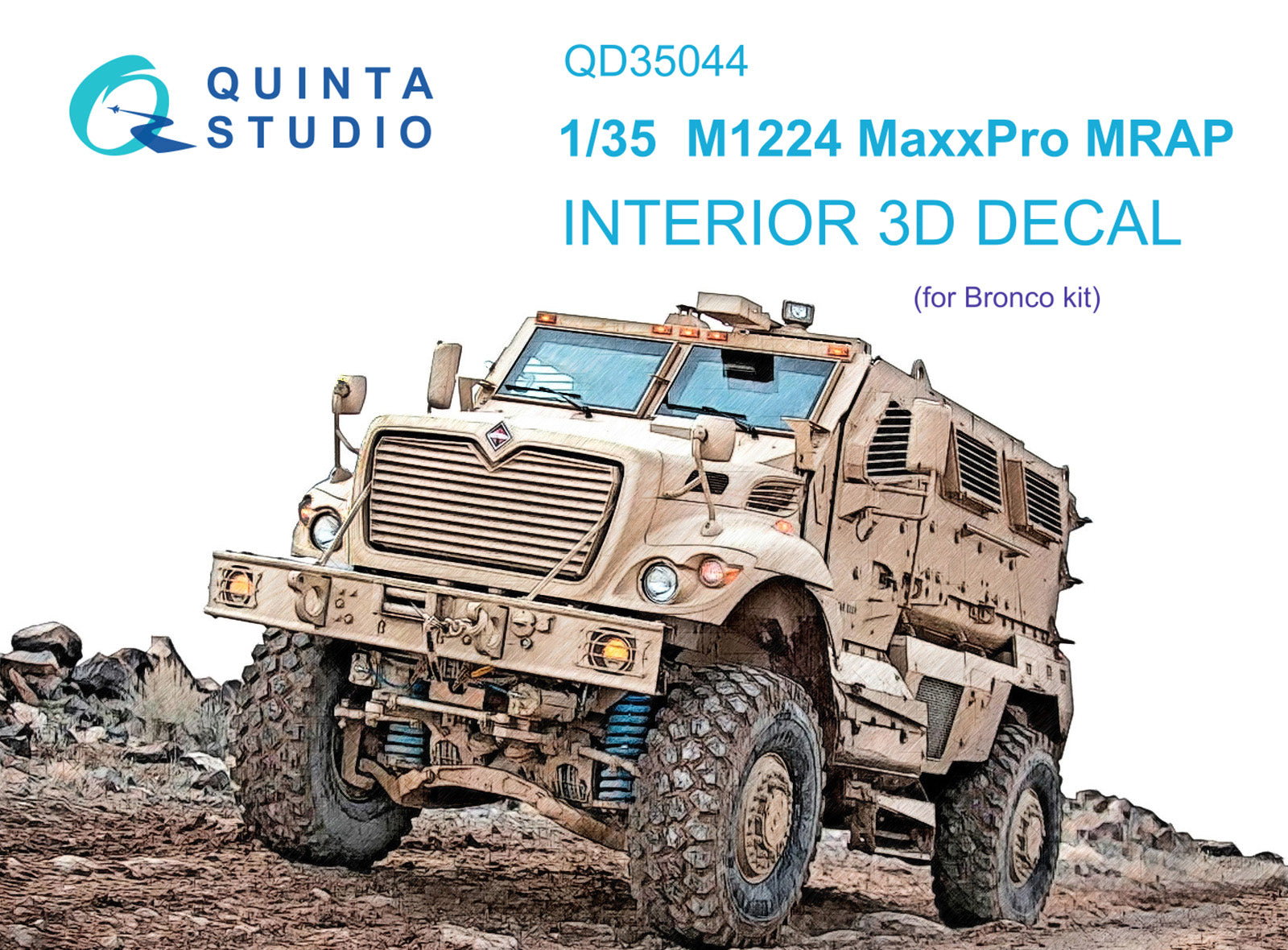 Quinta Studio - 1/35 M1224 MaxxPro MRAP QD35044 for Bronco kit