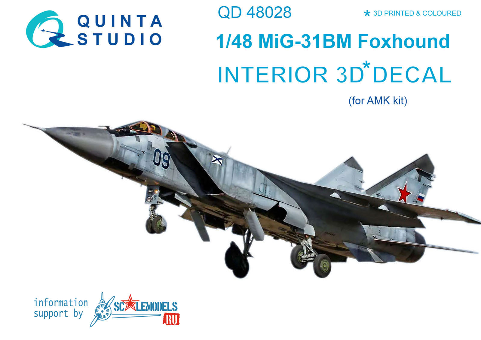 Quinta Studio - 1/48 Mig-31BM QD48028 for AMK kit