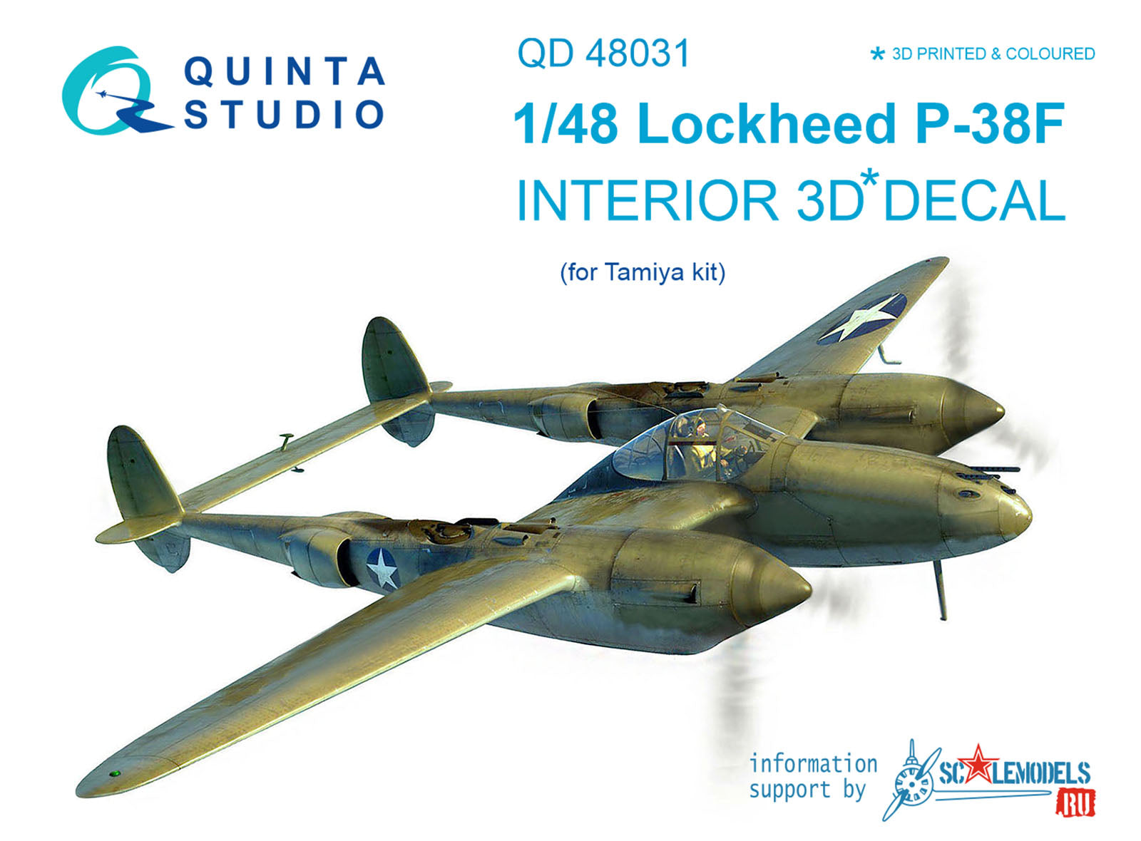 Quinta Studio - 1/48 P38F - QD48031 for Tamiya kit