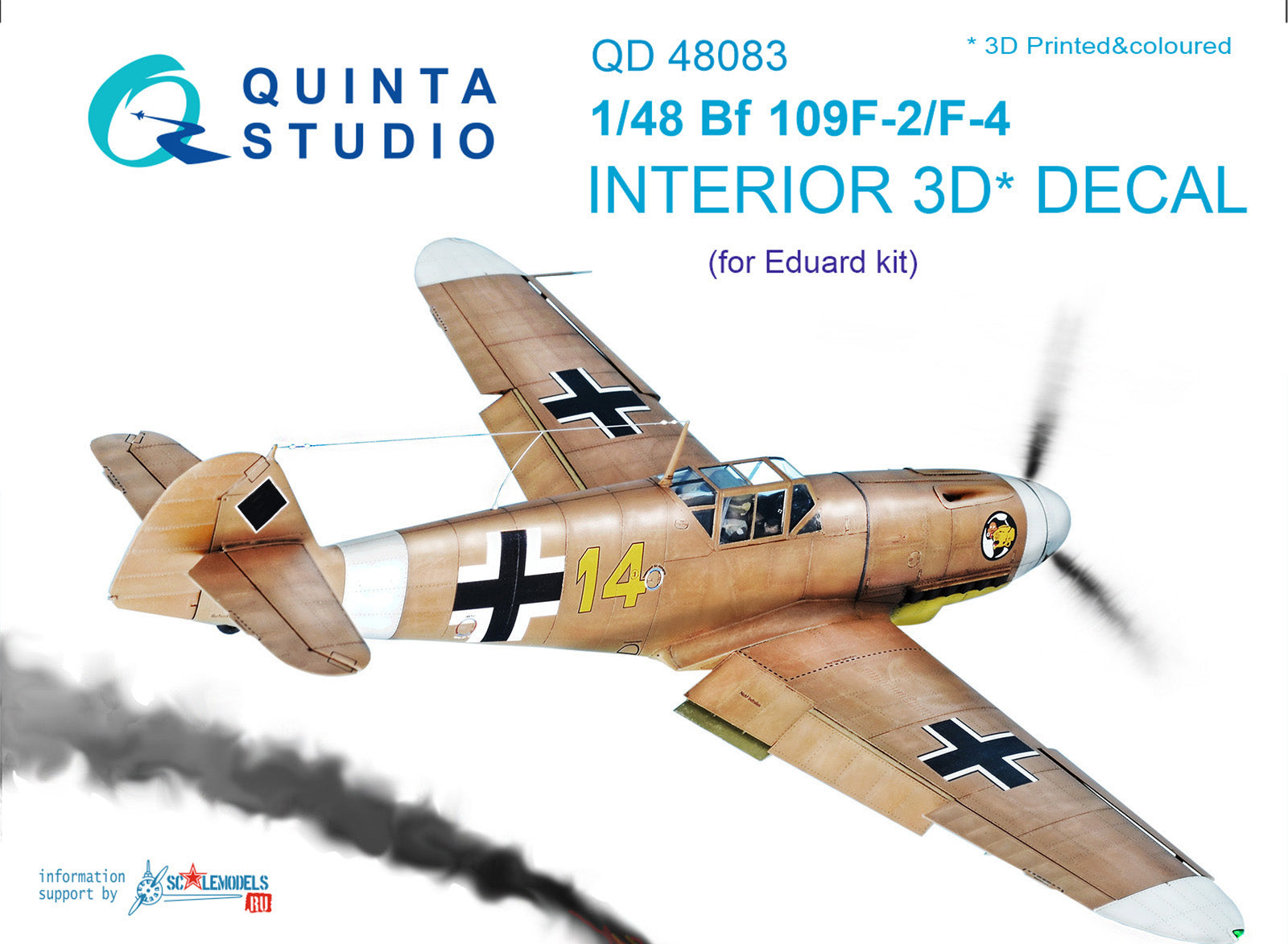 Quinta Studio - 1/48 Bf 109F-2/F-4 - QD48083 for Eduard kit