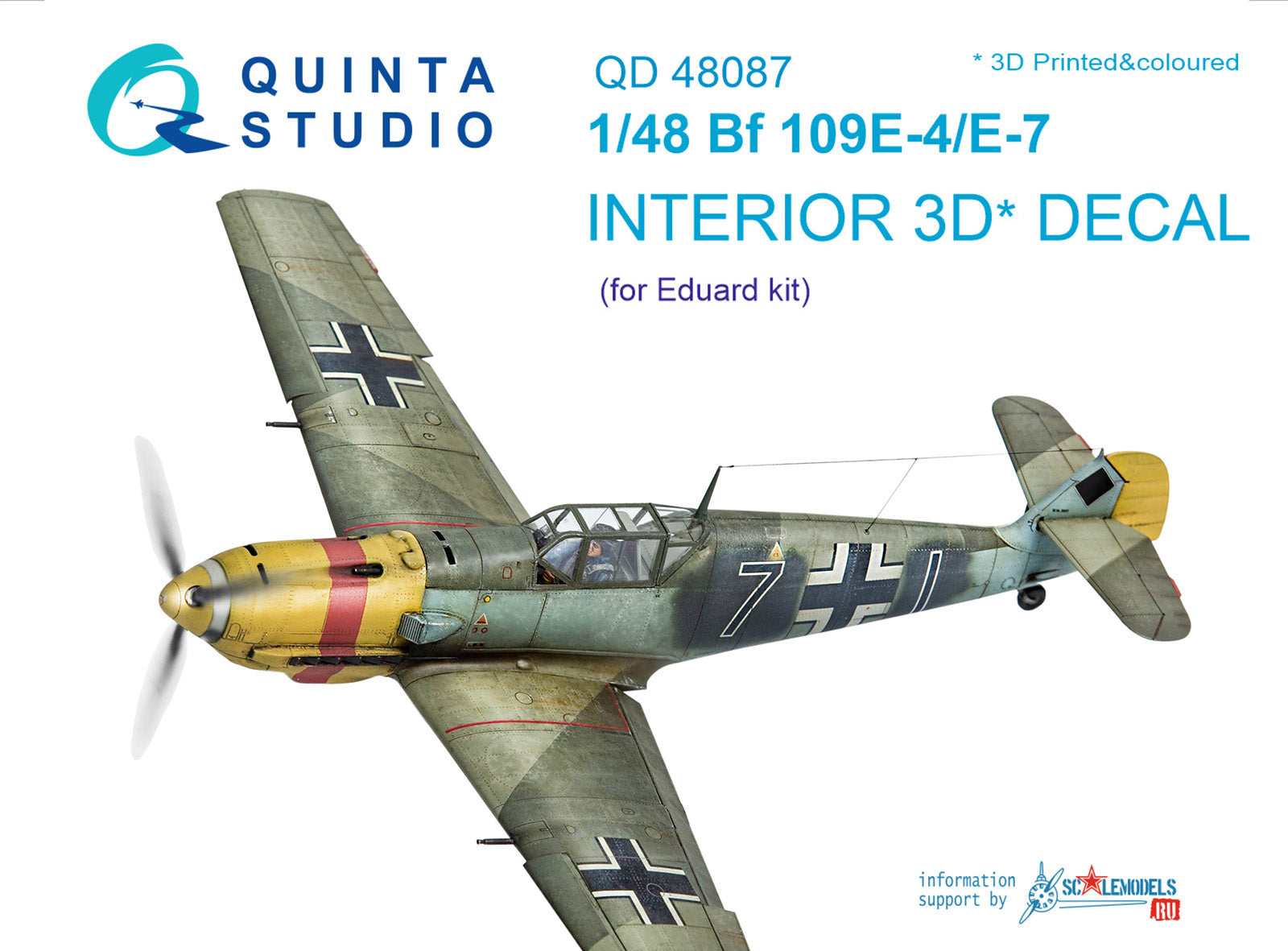 Quinta Studio - 1/48 Bf 109E4/E-7 - QD48087 for Eduard kit