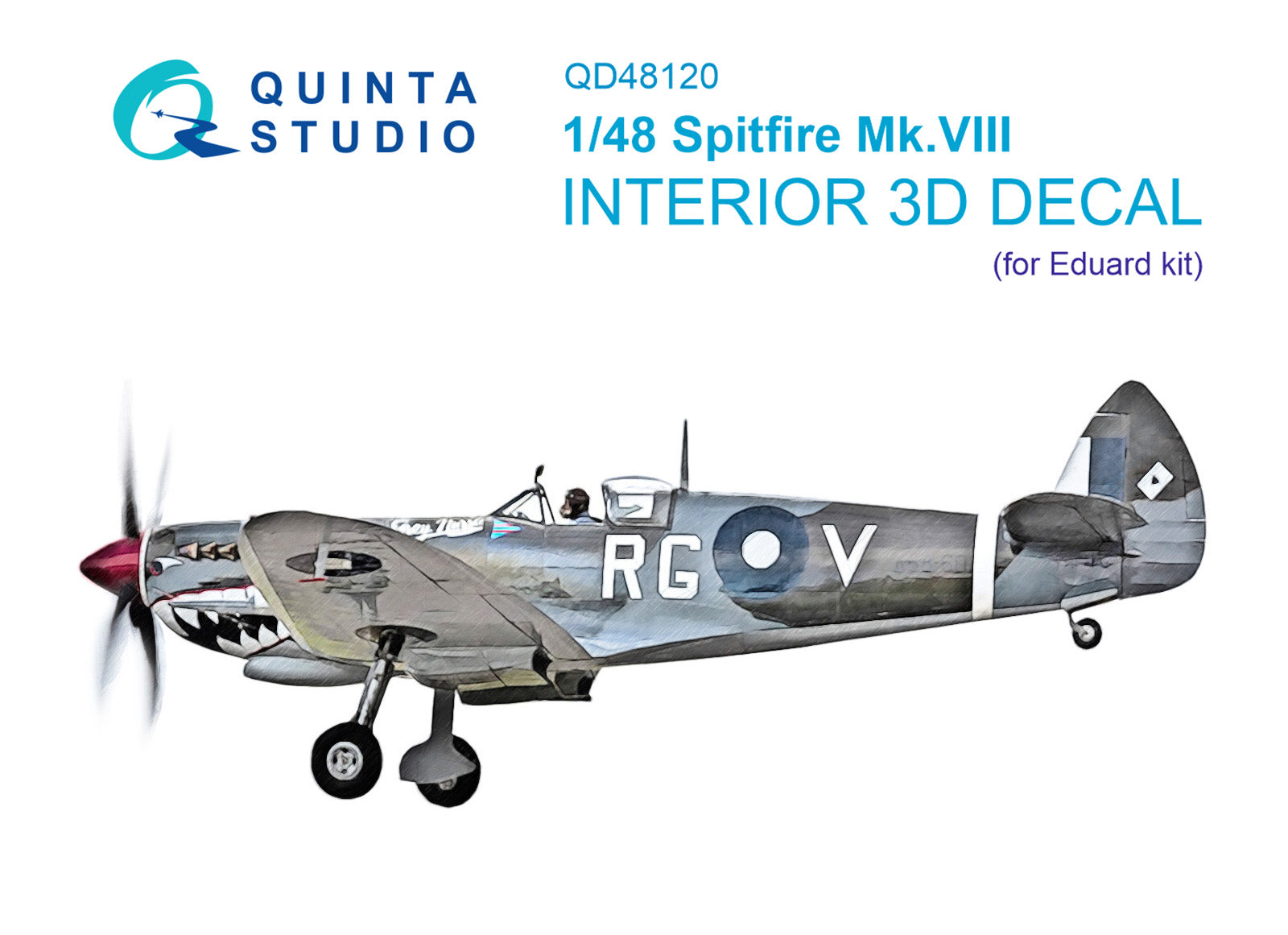 Quinta Studio - 1/48 Spitfire Mk.XVIII - QD48120 for Eduard kit