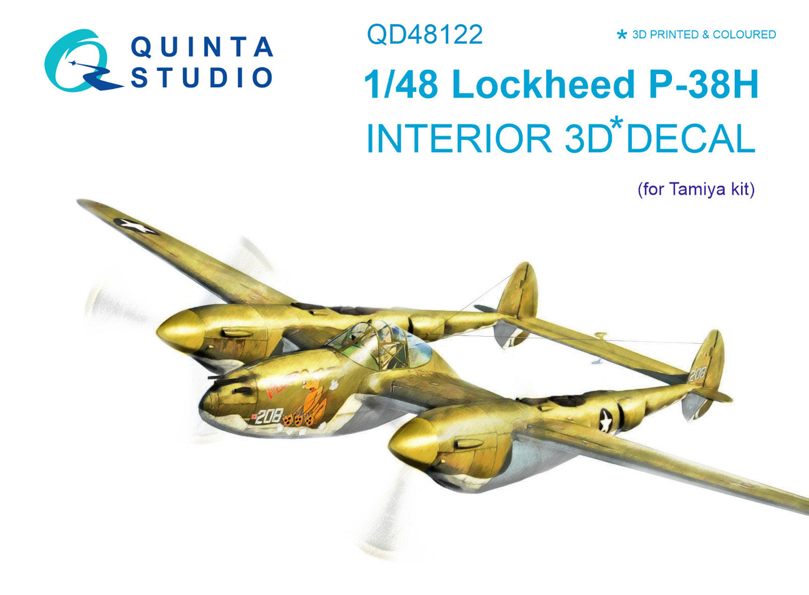 Quinta Studio - 1/48 P-38H- QD48122 for Tamiya kit