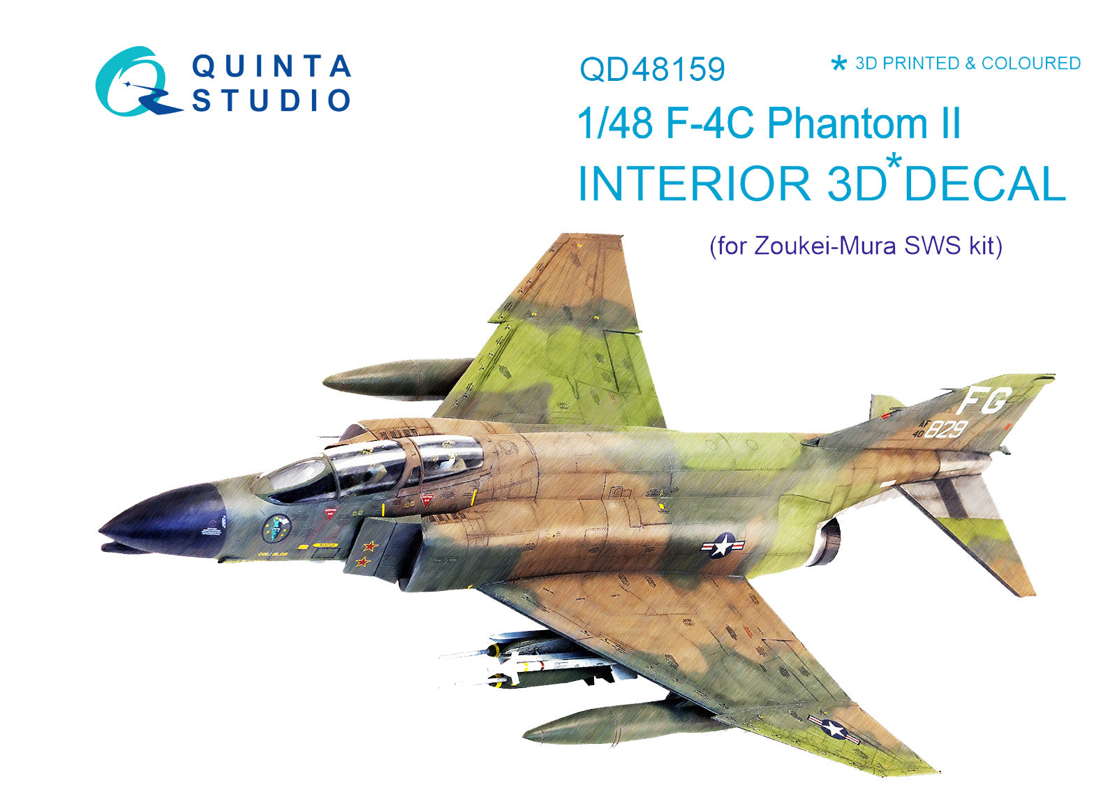 Quinta Studio - 1/48  F-4C Phantom II - QD48159 for Zoukei-Mura kit