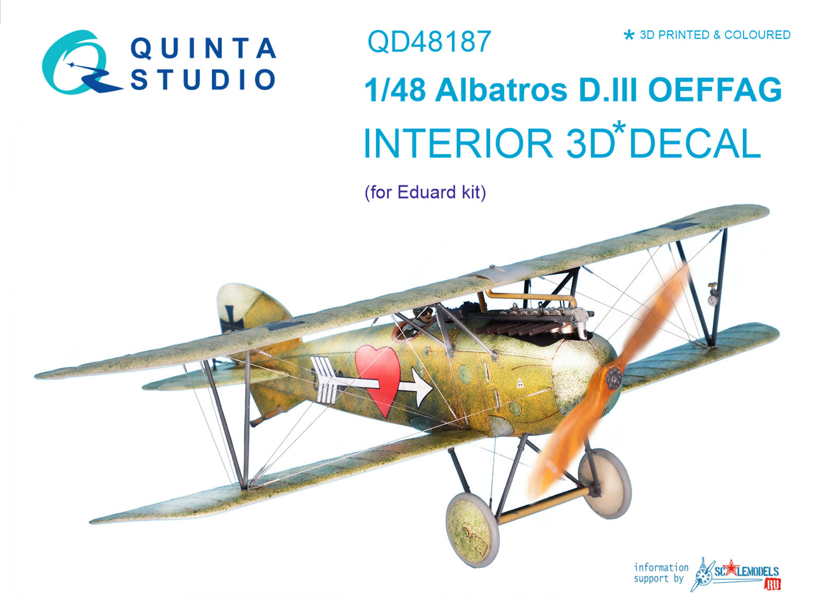 Quinta Studio - 1/48  Albatross D.III OEFFAG  - QD48187 for Eduard kit