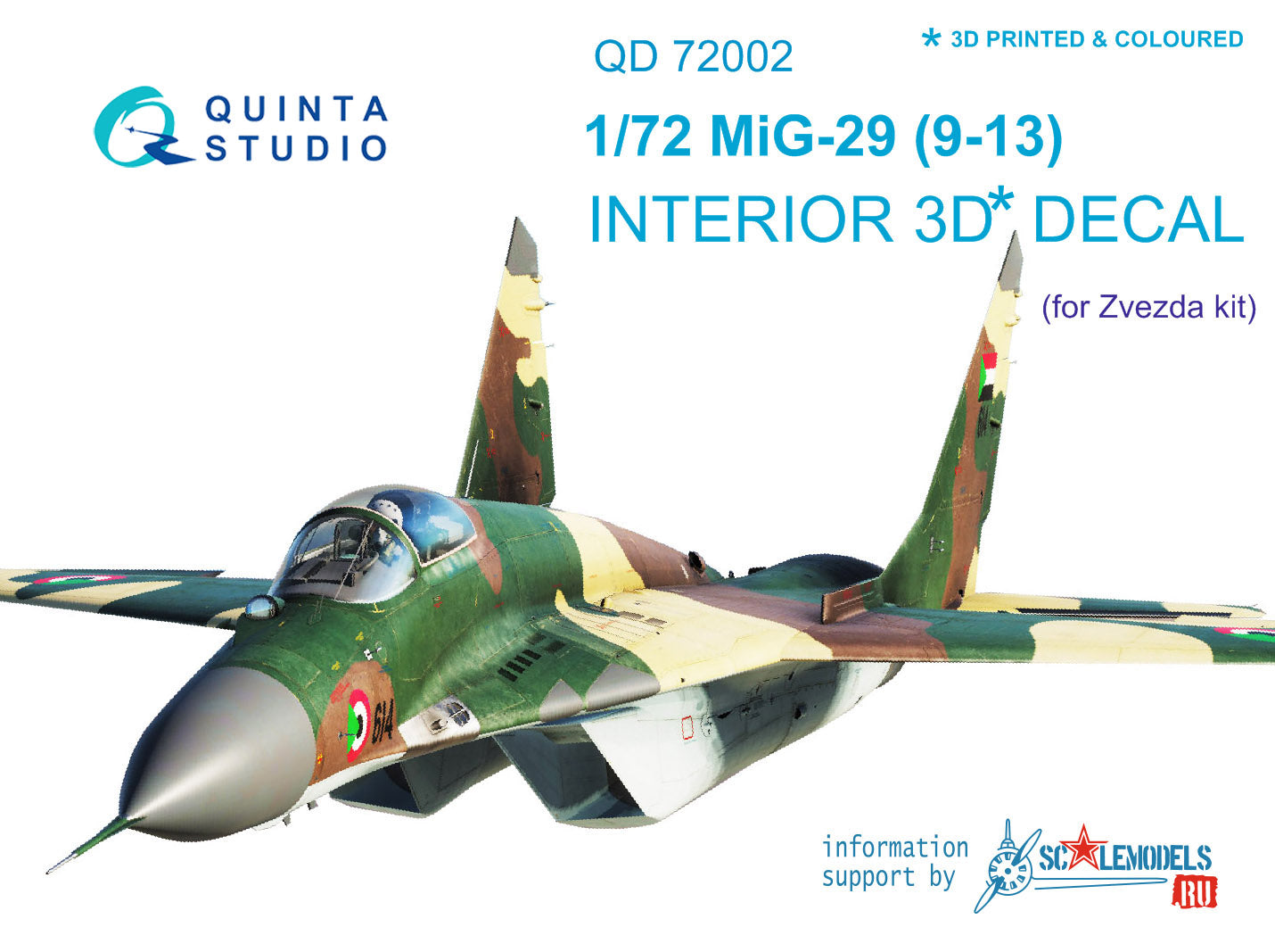 Quinta Studio - 1/72 MIG-29 9-13 QD72002 for Zvezda (7278) kit