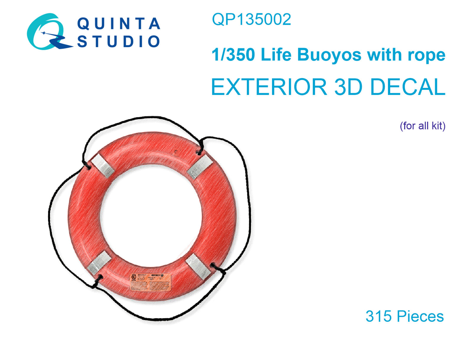 Quinta Studio - 1/350 life buoys with rope 315 pcs QP135002