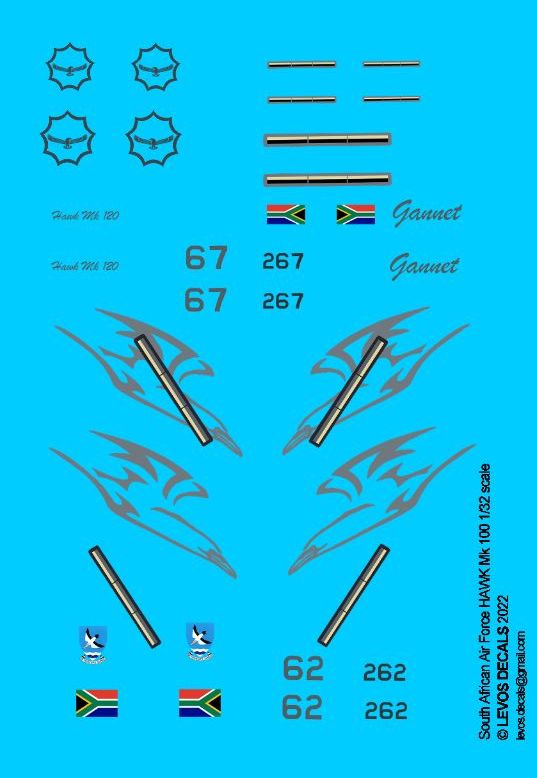 1/32 SAAF Hawk - Scale Decals