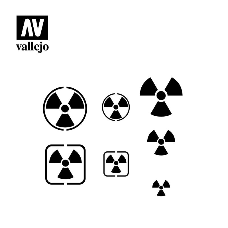 ST-SF005 - Vallejo Hobby Stencils - Radioactive Signals