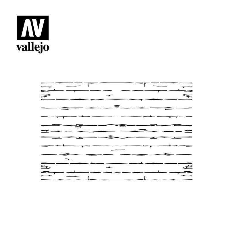 ST-TX006 - Vallejo Hobby Stencils - Wood Veins Nº1 - 1/35