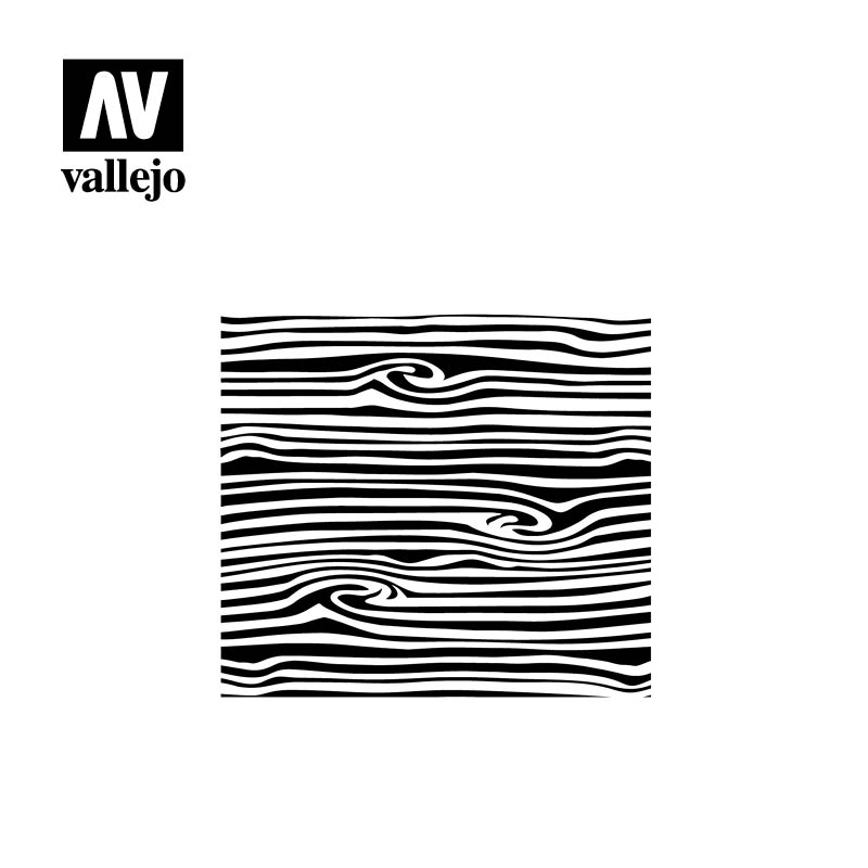 ST-TX007 - Vallejo Hobby Stencils - Wood Veins Nº2 - 1/35