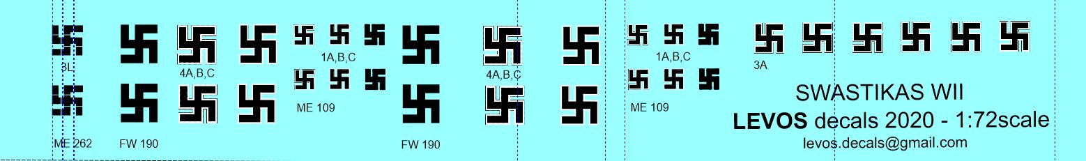 1/72 Swastikas Scale Decals
