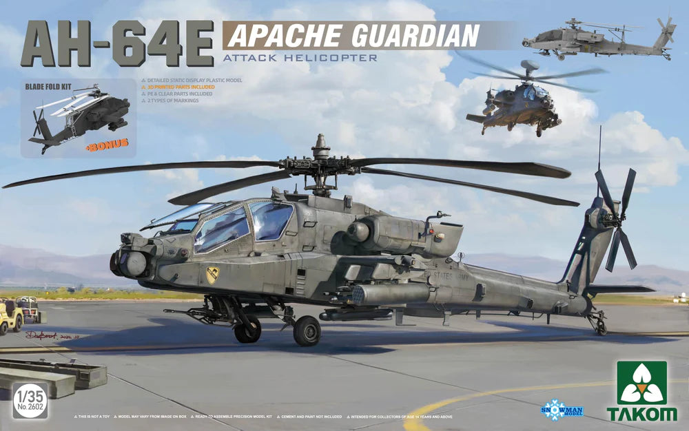 TAK2602 - Takom 1/35 AH-64E Apache Guardian Attack Helicopter