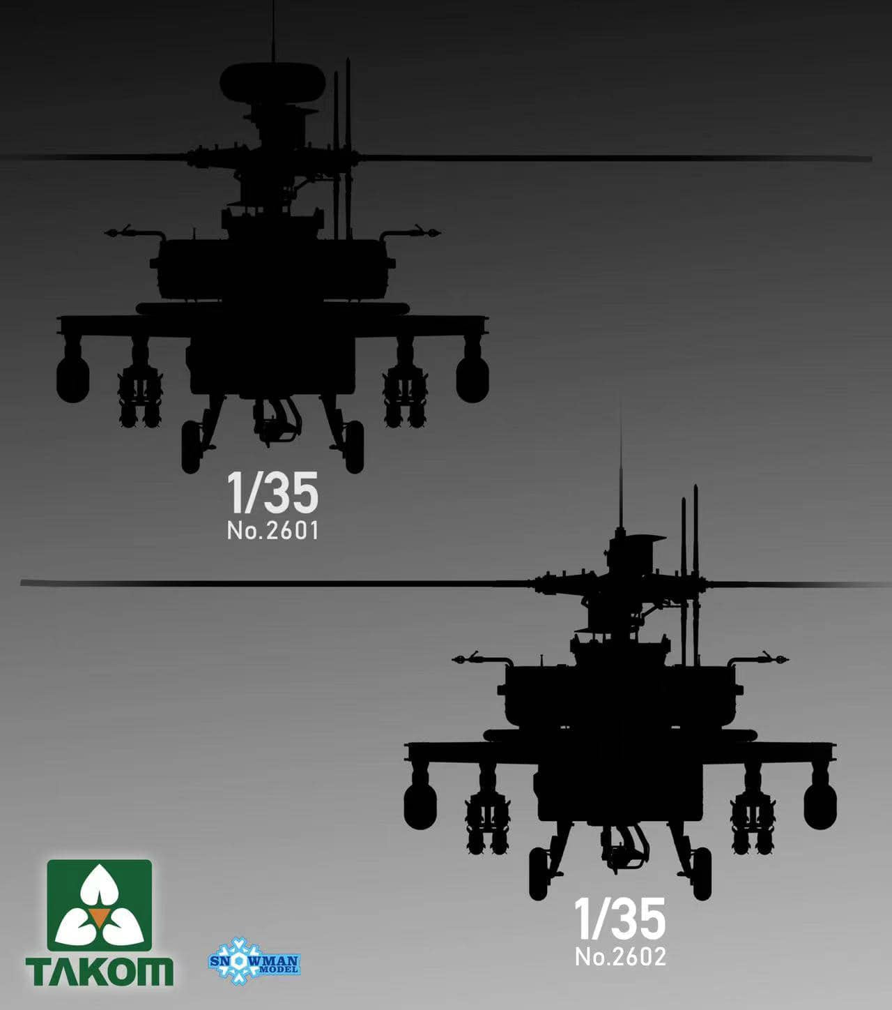 TAK2601 - Takom 1/35 AH-64D Apache Longbow Attack Helicopter