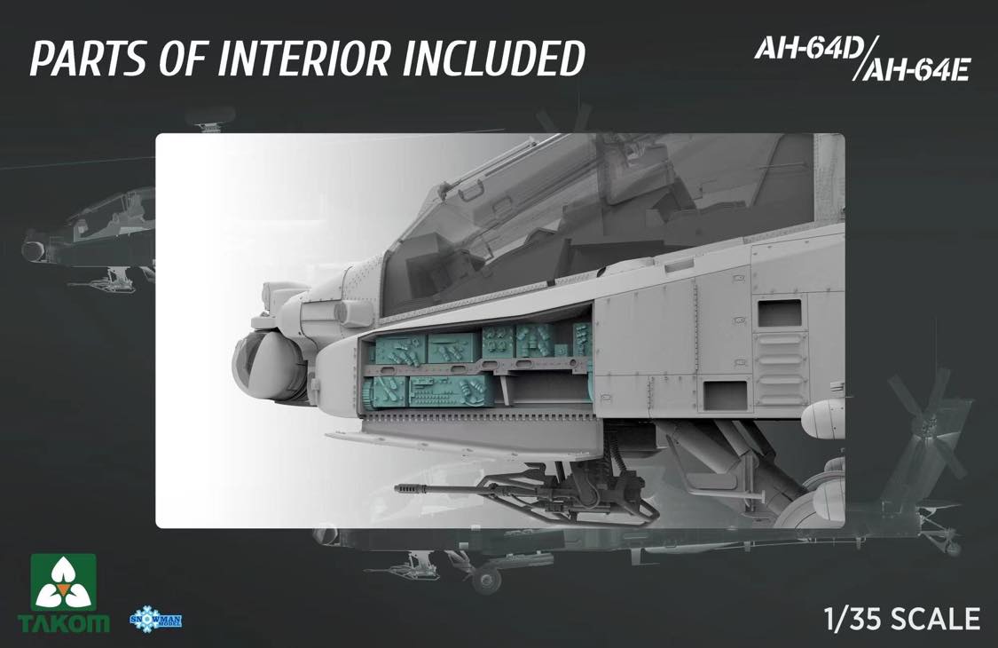 TAK2601 - Takom 1/35 AH-64D Apache Longbow Attack Helicopter