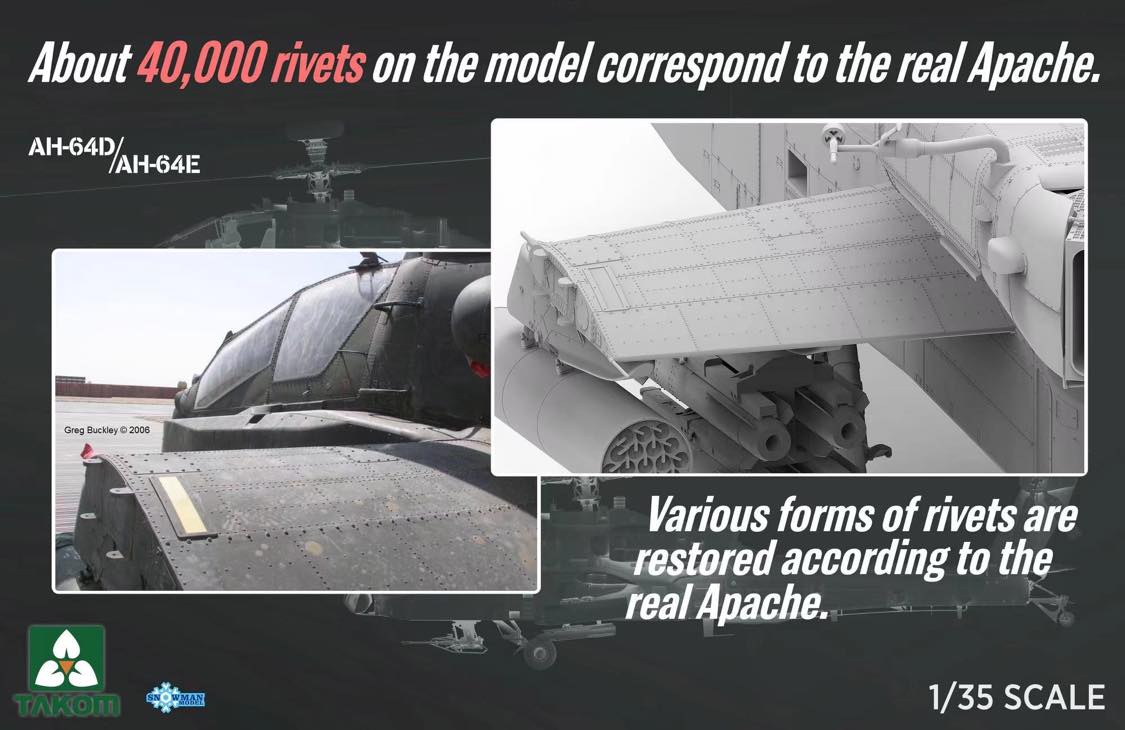 TAK2603 - Takom 1/35 E of the World AH-64E Attack Helicopter - LIMITED