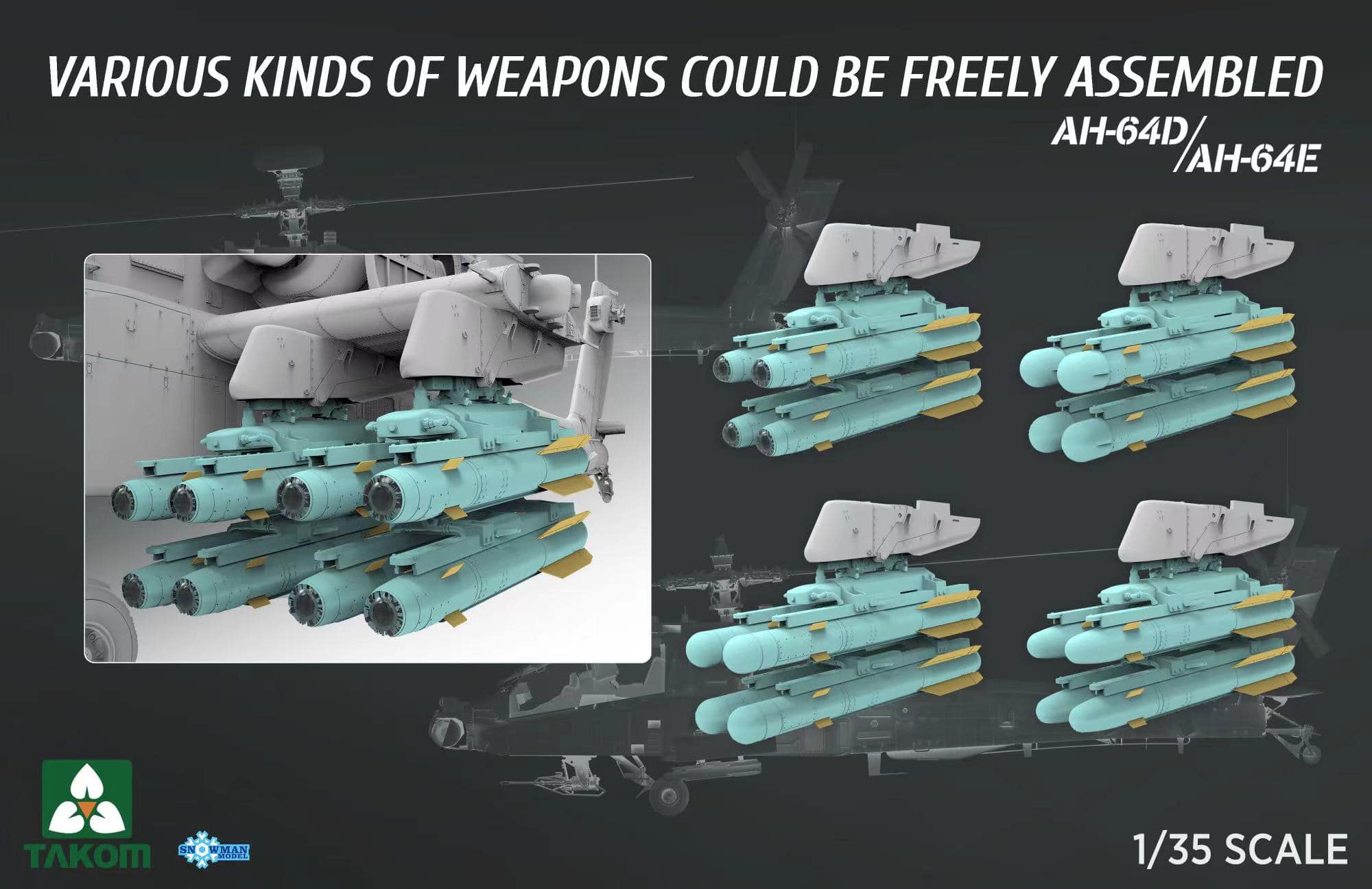 TAK2603 - Takom 1/35 E of the World AH-64E Attack Helicopter - LIMITED
