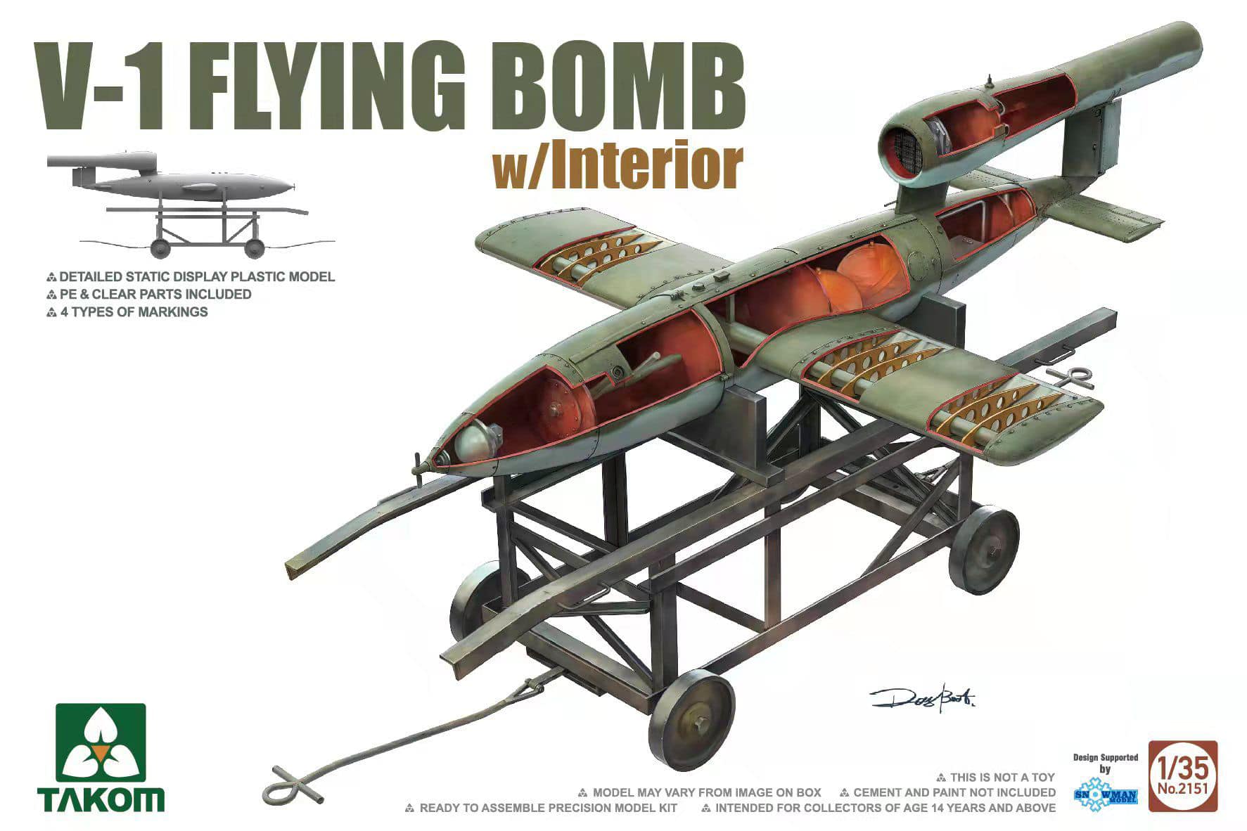 TAK2151 - 1/35 - V-1 FLYING BOMB w/Interior