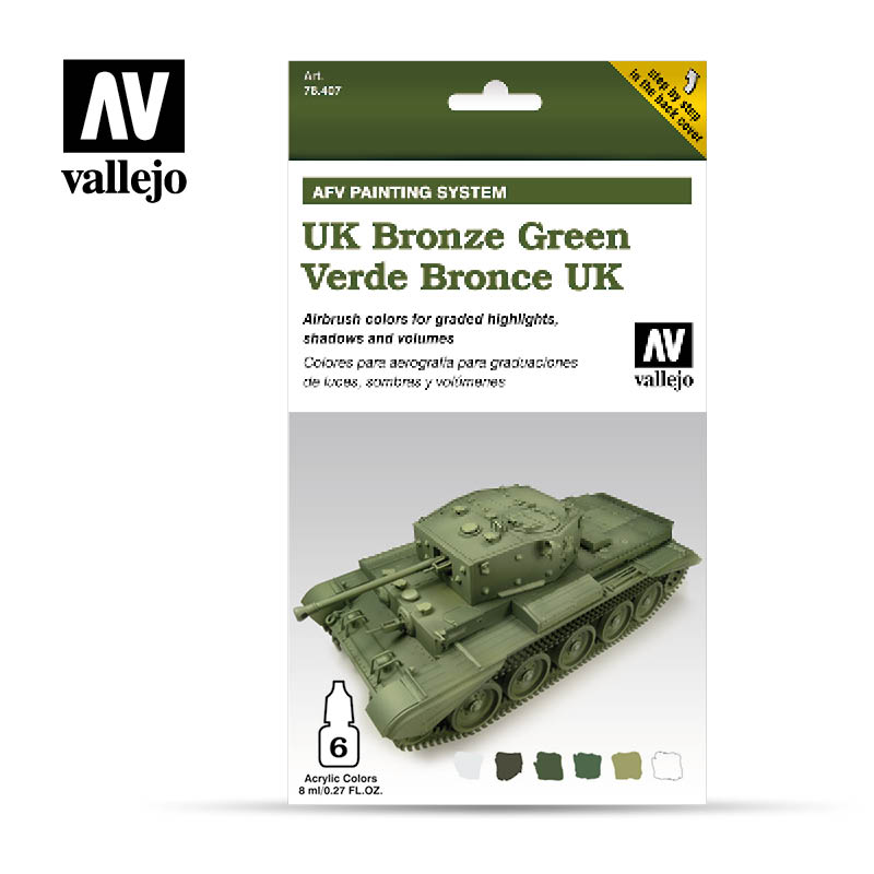 78.407 AFV UK Bronze Green Armour Painting System (6 x 8ml)