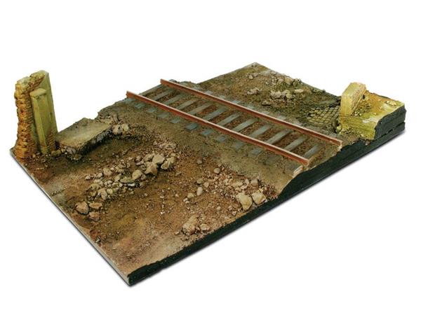 SC104 Country Road Cross with Railway Section 31 x 21 - Diorama Effects - Supernova Studio