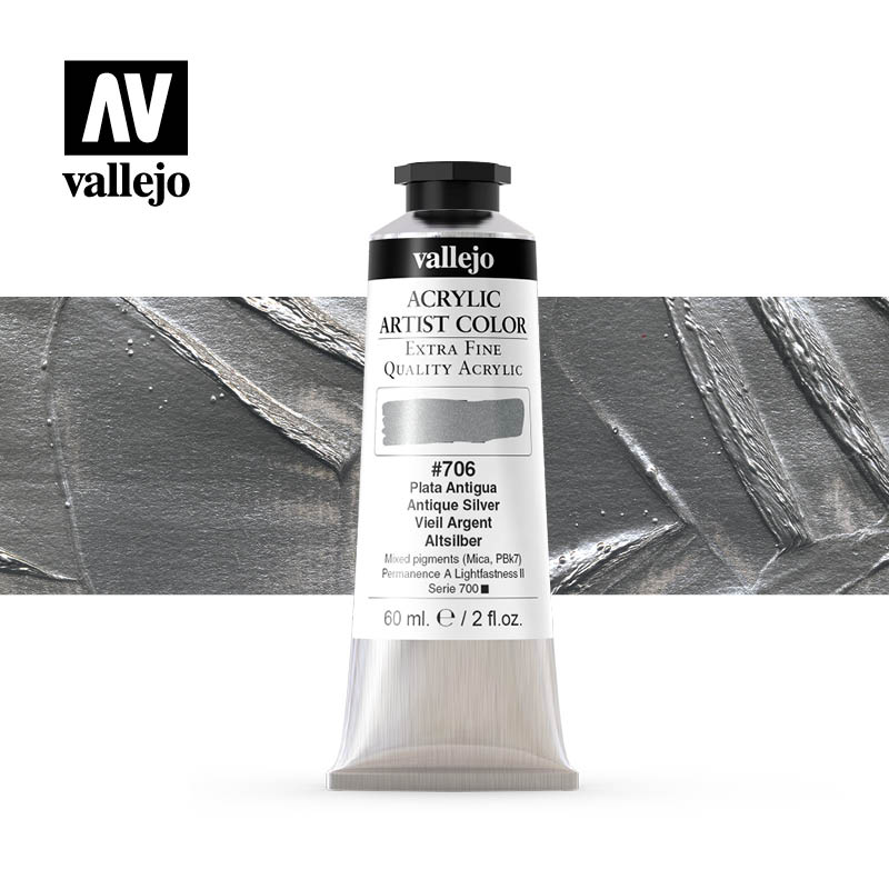 16.706 - Acrylic Artist Color - Antique Silver - 60 ml