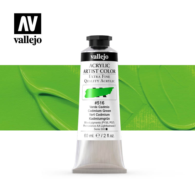16.516 - Acrylic Artist Color - Cadmium Green - 60 ml