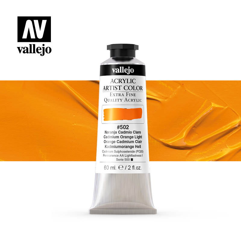 16.502 - Acrylic Artist Color - Cadmium Orange Light - 60 ml
