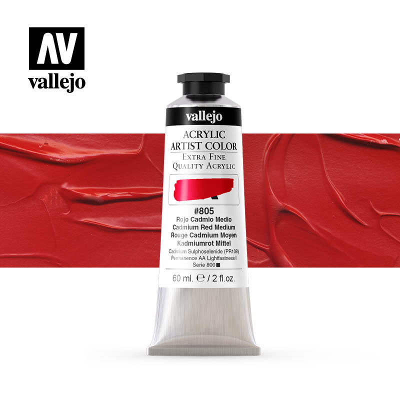 16.805 - Acrylic Artist Color - Cadmium Red Medium - 60 ml