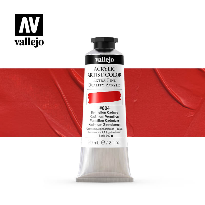 16.804 - Acrylic Artist Color - Cadmium Vermilion - 60 ml