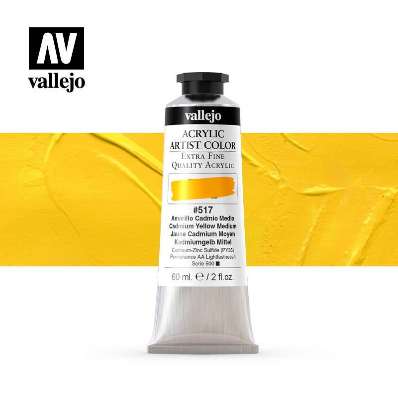 16.517 - Acrylic Artist Color - Cadmium Yellow Medium - 60 ml