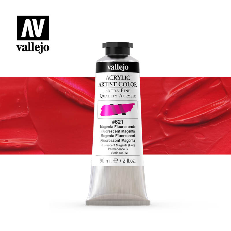 16.621 - Acrylic Artist Color - Fluorescent Magenta - 60 ml