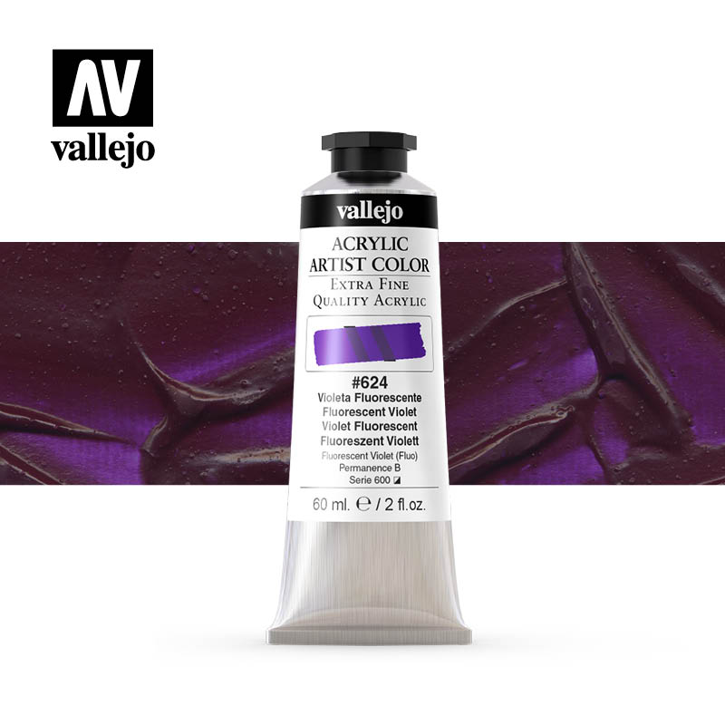 16.624 - Acrylic Artist Color - Fluorescent Violet - 60 ml
