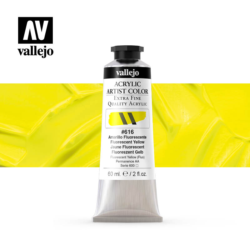 16.616 - Acrylic Artist Color - Fluorescent Yellow - 60 ml