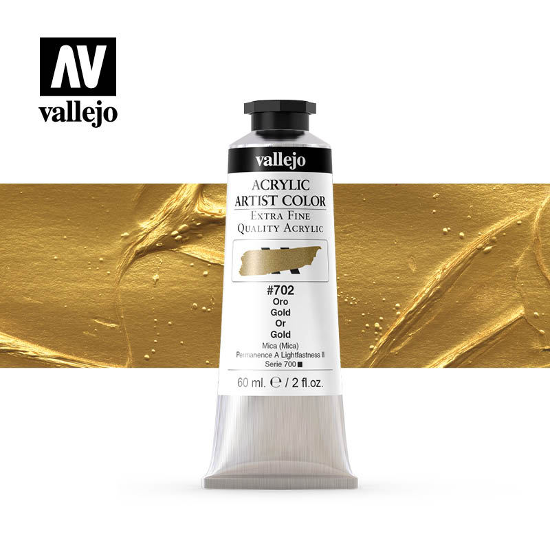 16.702 - Acrylic Artist Color - Gold (Iridescent) - 60 ml